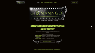 Screenshot of gomanngoproductions.com