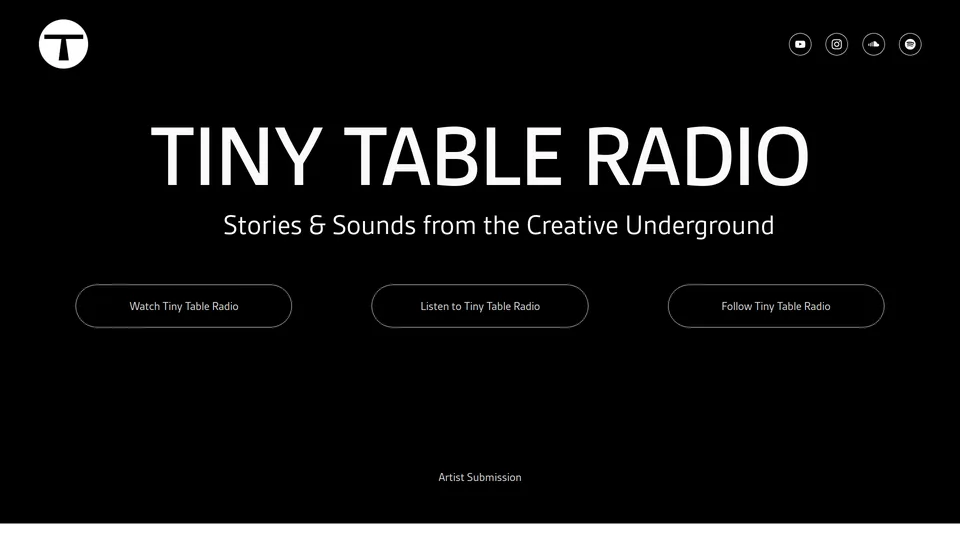 Screenshot of tinytableradio.com
