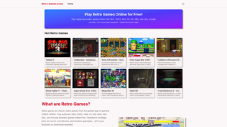 Screenshot of retrogameszone.com