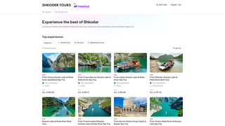 Screenshot of shkoder-tours.com