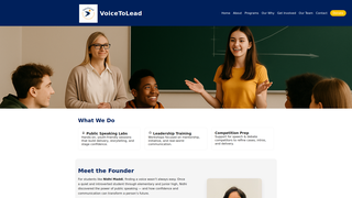 Screenshot of voicetolead.org