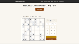 Thumbnail of sudokupuzzles.net