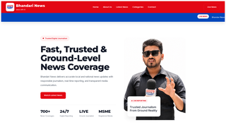 Screenshot of bhandarinews.com