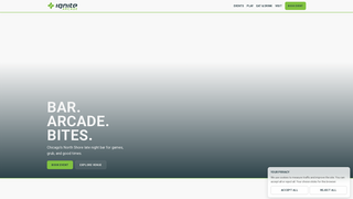 Screenshot of ignitearcadebar.com