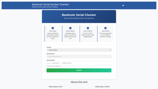 Thumbnail of banknoteserialcheckers.com