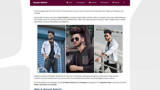 Screenshot of aryankelvin.com