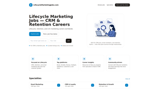 Thumbnail of lifecyclemarketingjobs.com
