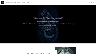 Screenshot of clandragonwolf.com