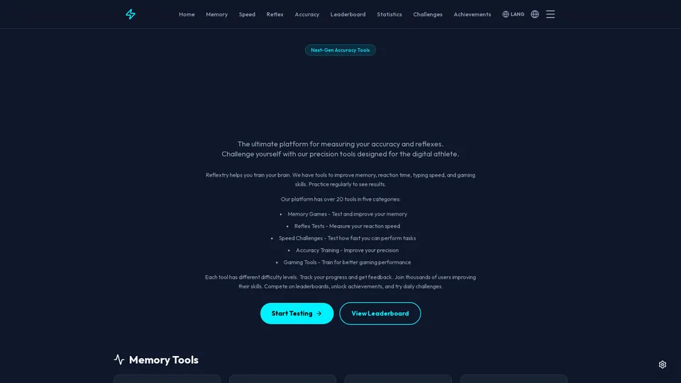 Screenshot of reflextry.com