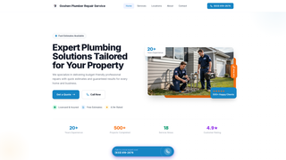 Screenshot of goshenplumberrepairservice.com