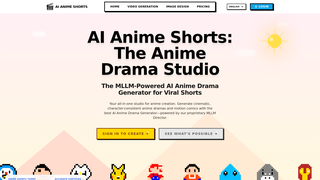 Screenshot of aianimeshorts.com