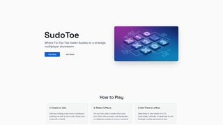 Screenshot of sudotoe.com