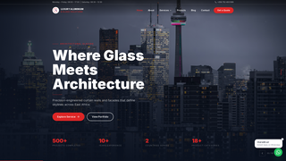 Screenshot of luxuryaluminiumglass.com