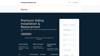 Thumbnail of axisguardsiding.com