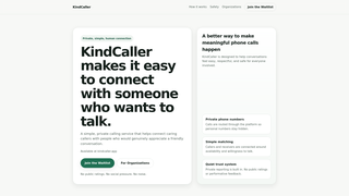 Screenshot of kindcaller.app