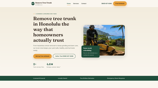 Screenshot of removetreetrunkinhonolulu.com