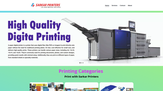 Screenshot of sarkarprinters.com