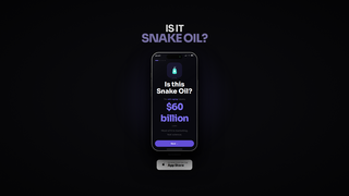 Screenshot of isitsnakeoil.app