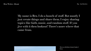 Thumbnail of benwritesabout.com