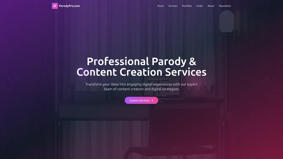 Screenshot of parodypro.com