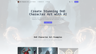 Screenshot of dnd-character-art.com