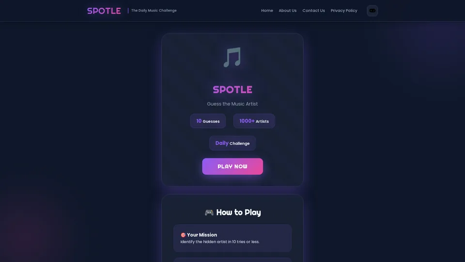 Screenshot of spotle.info