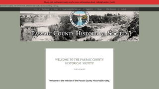 Screenshot of passaiccountyhistoricalsociety.org