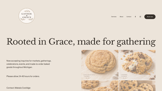Screenshot of gatheringandgracecoffeeco.com