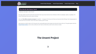 Screenshot of theunsentprojectt.com