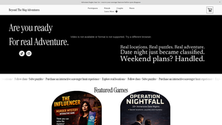 Screenshot of beyondthemaphunts.com