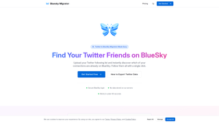 Screenshot of blueskymigrator.com