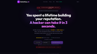 Screenshot of datawipe.ai