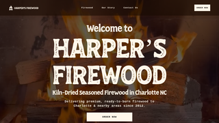 Screenshot of harpersfirewood.com