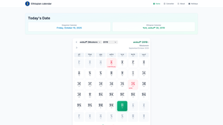 Thumbnail of ethiopiancalendars.com