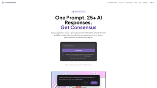 Screenshot of promptquorum.com
