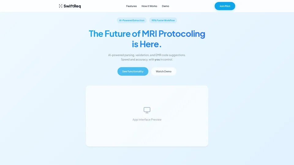 Screenshot of swiftreq.com