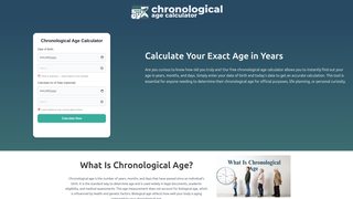 Thumbnail of thechronologicalagecalculator.com