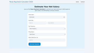 Thumbnail of thetexaspaycheckcalculator.com