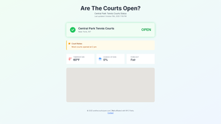 Thumbnail of arethecourtsopen.com