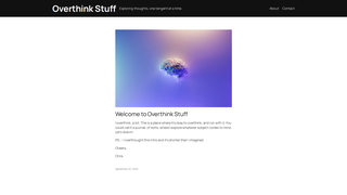 Thumbnail of overthinkstuff.com