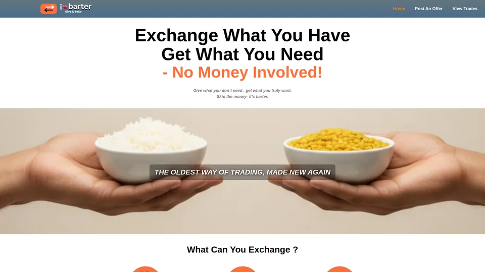 Screenshot of ilovebarter.com