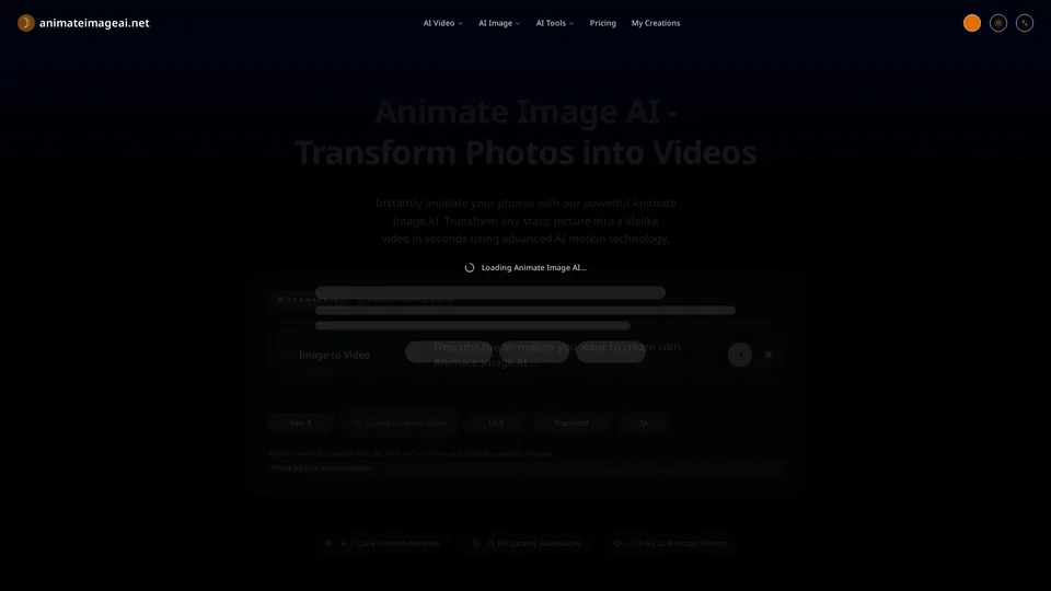 Screenshot of animateimageai.net