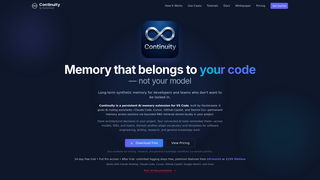 Screenshot of getcontinuity.io