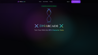 Screenshot of dnarcade.com