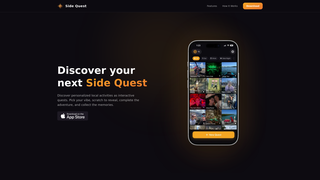 Screenshot of side-quest-app.com