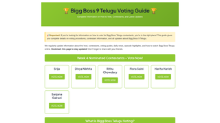 Thumbnail of biggbossteluguvoting.com