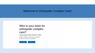 Thumbnail of orthopediccomplexcare.com