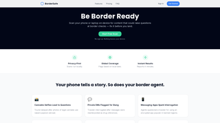 Screenshot of bordersafe.ai