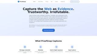 Screenshot of getproofsnap.com