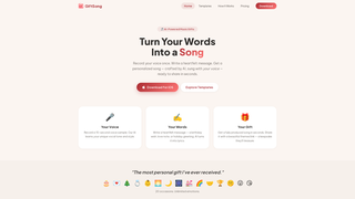 Screenshot of giftsong.net